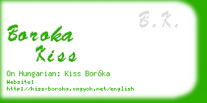boroka kiss business card